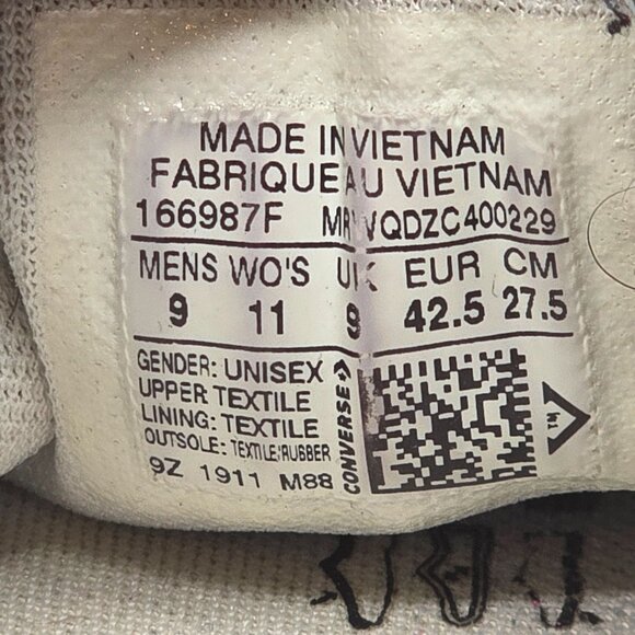 Converse All Star Low Allover License Plate Prints Mens Size 9 Shoes Walking - Picture 6 of 13